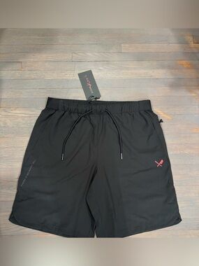 827. Black 'Big Nasty X Distorted People' Athletic Shorts